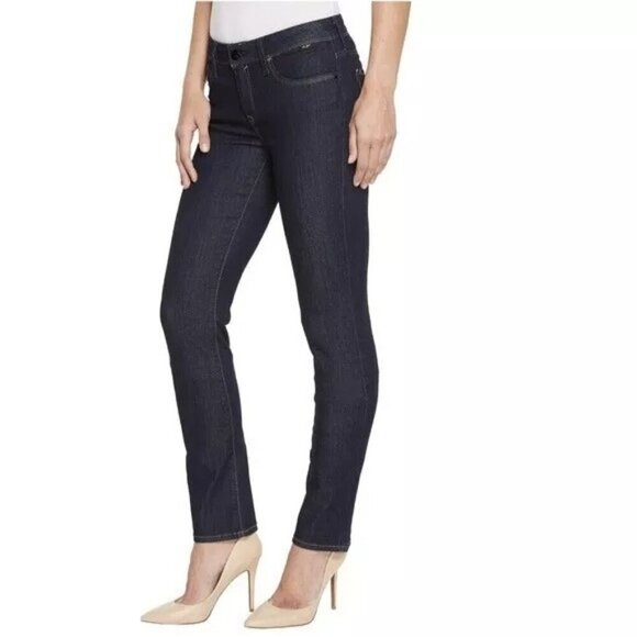 Mavi Gold Kerry Mid-Rise Straight Leg Jeans Womens 30/34 Dark Blue Denim Classic - Picture 11 of 12